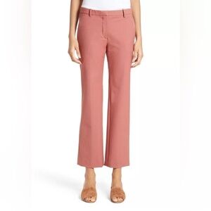 Theory Hartsdale Trouser Rose Pink Pocket Crop Pant Stretch Business Casual